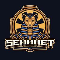 personaje de mascota sekhmet vector