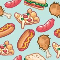 food seamless pattern vector