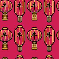 Chinese new year lantern pattern vector