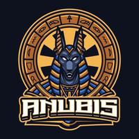 personaje de la mascota de anubis vector