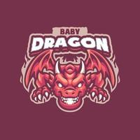 Baby Dragon Mascot Character vector