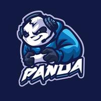 Gaming panda mascot character vector