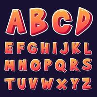 Conjunto de alfabeto de estilo 3d vector