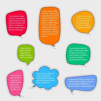 Colorful Thought Bubble Set