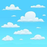 Conjunto de nubes de estilo 3d vector