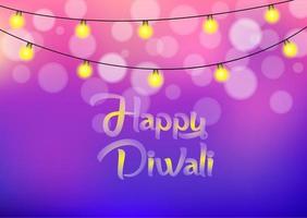 Happy Diwali Wishing Card Design vector