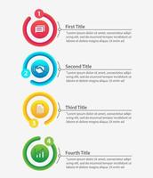 Diseño de plantilla de proceso empresarial, elementos infográficos. vector