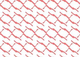 Hand drawn, red, white color lines seamless pattern vector