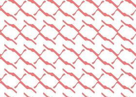 Hand drawn, red, white color lines seamless pattern vector