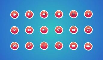 Game design elements, web user interface buttons vector