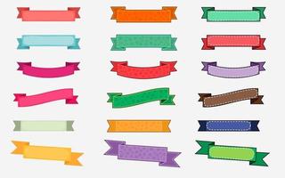 Set of colorful ribbons vector