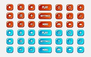 User Interface Buttons Set vector