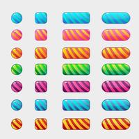 Different Shapes User Interface Button Set vector