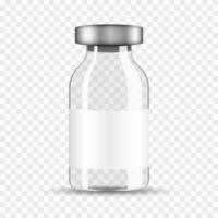Vaccine bottle isolated, vector illustration