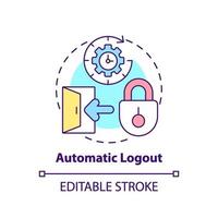 Automatic logout concept icon vector