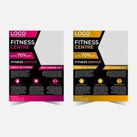 fitness flyer vector template.