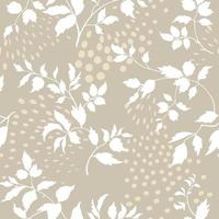 Floral seamless pattern. Branch with leaves ornament. Flourish nature garden textured background vector