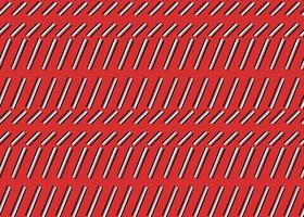 Hand drawn, red, black, white color lines seamless pattern vector