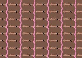 Hand drawn, brown, pink, black colors seamless pattern vector