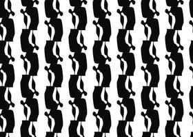 Hand drawn, black, white color abstract seamless pattern vector