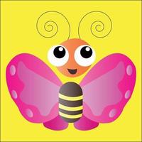 Cute Butterfly Smiling vector