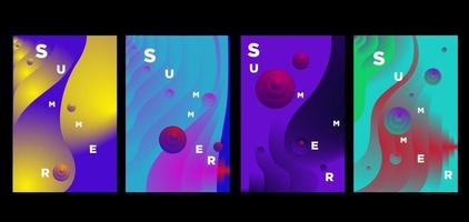 Vector colorful abstract liquid and fluid background banner