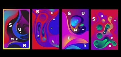 Vector colorful abstract liquid and fluid background banner