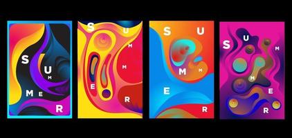 Vector colorful abstract liquid and fluid background banner