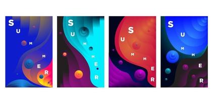 Vector colorful abstract liquid and fluid background banner