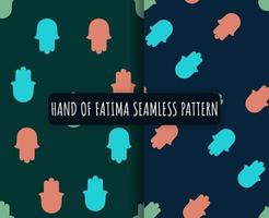 Hamsa hand, Hand of Fatima - amulet Seamless Patten vector