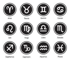 Zodiac sign icons.