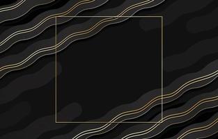 Flow And Square Black Gold Background vector