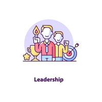 Leadership creative UI concept icon vector