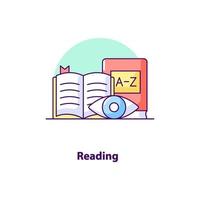 Reading creative UI concept icon vector