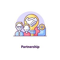 Partnership creative UI concept icon vector
