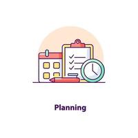 Planning creative UI concept icon vector