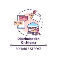 Discrimination or stigma concept icon vector