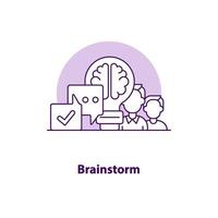 Brainstorm creative UI concept icon vector