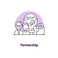 Partnership creative UI concept icon vector