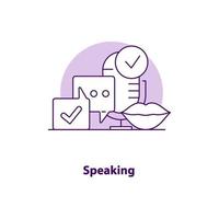 Speaking creative UI concept icon vector