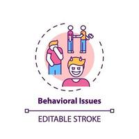 Behavioral issues concept icon vector