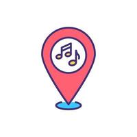 Local live music and clubs RGB color icon vector