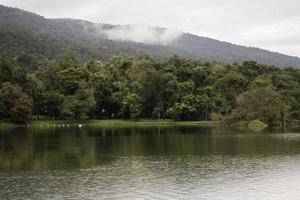 Lake view on a cloudy day photo