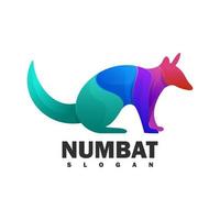 Logo numbat colorful gradient vector