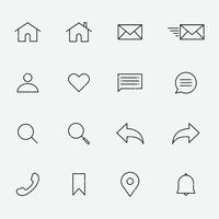 Set of user interface vector icon. ui symbols for website and mobile app