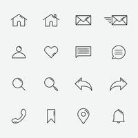 Set of user interface vector icon. ui symbols for website and mobile app