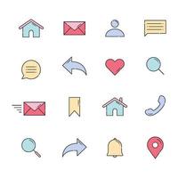 Set of user interface vector icon. ui symbols for website and mobile app