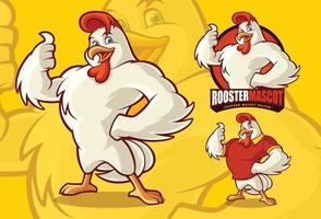 Chicken Mascot for food business with optional appearance vector