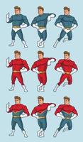 Superhero Bundle in various poses vector