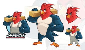 Carpenter Mascot design vector